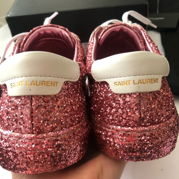 Saint Laurent pink glitter sneakers - Picture 3 of 8